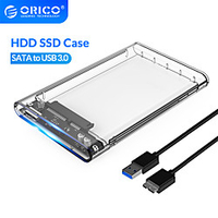 ORICO 2.5 Inch Transparent HDD Case SATA to USB 3.0 Hard Drive Case External 2.5 Inch HDD Enclosure for HDD SSD Disk Case Box Support UASP miniinthebox