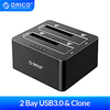 ORICO 2.5/3.5 inch Hard Disk SATA to USB 3.0 Multi Hard Drive Docking Station with Offline Clone 2 Bay HDD Docking Station for 2.5/3.5 inch HDD SSD miniinthebox