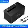 ORICO 2.5/3.5 inch HDD Docking Station Type C SATA 3.0 to USB3.1 Gen2 10Gbps Hard Drive Docking Station Enclosure for 2.5/3.5 inch SSD HDD miniinthebox