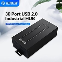 ORICO 30 Ports Industrial USB2.0 Hub for TF SD-Compatible Card Reader U-Disk Data Test Batch Copy - Black miniinthebox