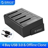 ORICO 4 Bay Hard Drive Docking Station with Offline Clone SATA to USB 3.0 HDD Docking Station for 2.5/3.5 inch HDD Support 64TB miniinthebox