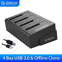 ORICO 4 Bay Hard Drive Docking Station with Offline Clone SATA to USB 3.0 HDD Docking Station for 2.5/3.5 inch HDD Support 64TB miniinthebox