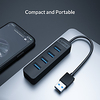 ORICO 4 Port USB 3.0 HUB With Type-C Power Supply Port For PC Laptop Accessories ABS USB Splitter USB 3.0 OTG Adapter