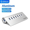 ORICO Aluminum 7 Ports USB 3.0 HUB With 12V Power Adapter OTG Hub USB Multiple Port Extension For PC Macbook Computer Accessories miniinthebox