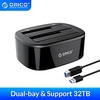 ORICO Dual-bay Hard Drive Docking Station for 2.5/3.5 Inch HDD SSD SATA to USB 3.0 HDD Docking Station with 12V3A Power Adapter miniinthebox