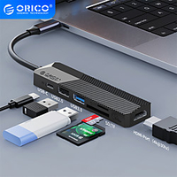 ORICO High Speed LED Indicator Support Power Delivery Function USB 3.0 USB C to USB 3.0 USB 3.0 USB C TF Card HDMI PD 3.0 USB2.01 USB Hub 6 Ports For Windows,  PC,  Laptop miniinthebox