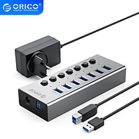 ORICO High Speed LED Indicator with Independent Switches USB 3.0 to USB3.07 USB Hub 7 Ports For Windows,  PC,  Laptop miniinthebox