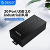 ORICO IH20P USB2.0 HUB 20 Ports Industrial USB Splitter With 150w integrated independent Power Adapter For Windows Mac OS Linux miniinthebox
