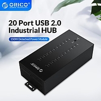 ORICO IH20P USB2.0 HUB 20 Ports Industrial USB Splitter With 150w integrated independent Power Adapter For Windows Mac OS Linux miniinthebox