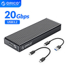 ORICO M.2 NVME SSD Case USB3.0 Master Chip 20Gbps USB3.2 GEN2 x2 Type-C For M.2 Hard Drive Up to 2TB A/C toC Cables miniinthebox