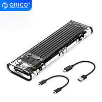 ORICO M.2 SSD Case NVME SSD Enclosure 10Gbps M.2 to USB Type C Transparent Hard Drive Enclosure for NVME PCIE NGFF SATA M/B Key SSD Disk miniinthebox