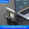 ORICO Transparent 3.5 HDD Case For 2.5/3.5 Inch SSD HDD Box Hard Disk Case SATA to USB 3.0 Hard Drive Enclosure Support 16TB miniinthebox