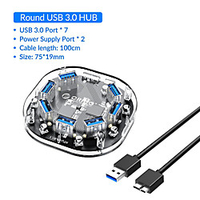 ORICO Usb3.0 Hub With Android Power Port Computer Seven In One Usb3.0 Extender Conversion Splitter