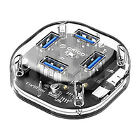 ORICO Usb3.0 Splitter Full Transparent Hub Computer Notebook 4-port Converter