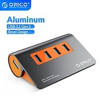 ORICO USB3.1 Gen2 HUB 10Gbps Aluminum USB Hub With 12V Power Adapter OTG Splitter USB Several Port Extension Computer Peripheral miniinthebox
