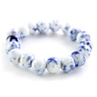 Original Hand-woven and High Quality Ceramics Bracelet(Blue and White,  Christmas Gifts)