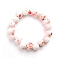 Original Hand-woven and High Quality Ceramics Bracelet(Red and White,  Christmas Gifts)