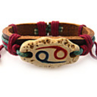 Original Hand-woven and High Quality Painted Pottery Cancer Bracelet