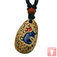 Original Hand-woven and High Quality Painted Pottery Capricorn Pendant