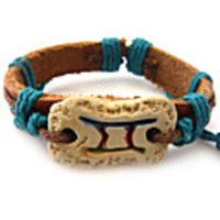 Original Hand-woven and High Quality Painted Pottery Gemini Bracelet