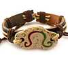 Original Hand-woven and High Quality Painted Pottery Leo Bracelet