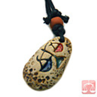 Original Hand-woven and High Quality Painted Pottery Libra Pendant