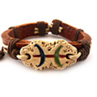 Original Hand-woven and High Quality Painted Pottery Pisces Bracelet