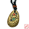 Original Hand-woven and High Quality Painted Pottery Pisces Pendant
