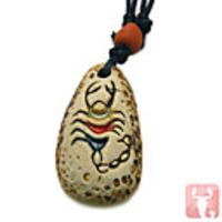 Original Hand-woven and High Quality Painted Pottery Scorpio Pendant