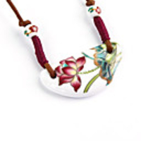 Original Hand-woven Necklaces and Chinese Style High Quality Ceramic Pendants
