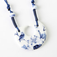 Original Hand-woven Necklaces and Chinese Style High Quality Ceramic Pendants