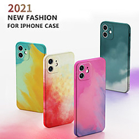 Original Painted Silicone Luxury Case For Apple iPhone 12 11 Pro Max Mini SE 2020 X Xr Xs Max 7 8 plus Square Shockproof Cover miniinthebox