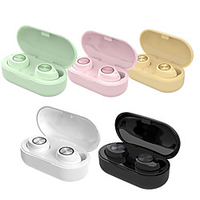 Original TW60 TWS True Wireless Macaron Earbuds Voice Assistant Automatic Pairing Touch Control Bluetooth 5.0 Stereo Dual Drivers Sport Fitness Headphones Compact Mini Wireless Earphones