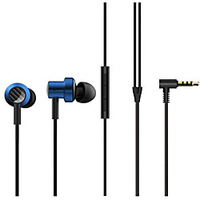 Original Xiaomi Dual Driver Headphone 3.5mm Earphone Hifi Deep Bass Wired Control Magnetic Earbud Headphone With Microphone-blue