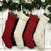 Ornaments Knitted Woolen Ornaments Gift Bag Christmas Stocking Christmas Pendant Large Gift Bag