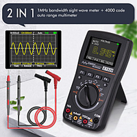Oscilloscope Multimeter Professional LED Handheld Oscilloscope Multimeter with 2.5 Msps high Sampling Automatic Waveform Capture FunctionDC/AC Voltage/Current Test miniinthebox