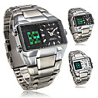 Osiris - Analog-Digital Dual Display Black Dial Wrist Watch WH-909