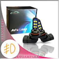 OTOLAMPARA 1 Pair Car LED Fog Light 9006 12W Double Sides Lightness MINI Stylish Plug and Play Easy Installation Front Fog Light Bulb HB4
