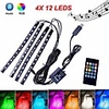 OTOLAMPARA 1 Set USB Connection 48W Car Atmosphere Lamp Home/Car Usage Music Control 7 Colors 16 Models Super Bright LED MMM Sticker LED Atmosphere Light for Computer/ Charger/ Motorcycle/ Car etc