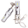 OTOLAMPARA 1Pair of Car LED Bulb H3 50000hrs Lifetime ZES LED 600% Halogen Bulb Lightness Special for Chevrolet Aveo/ Mazda Protege/ Volkswagen Eurovan/ Volvo V40 LED Fog Light Bulb H3C S Ultra White