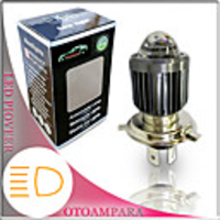 OTOLAMPARA 1PCS Motorcycle LED Headlamp Bulb PK43T 30W Dual Colors LED Super Lightness Spot Pattern Beam Motorcycle High Low Beam Headlight Bulb H4 Fit for Honda nsr 50 cbr125r xl125