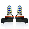 OTOLAMPARA 2 Units Car LED Fog Lamp H11 H9 12W Third Generation Light Source Orange Color Double Sides LED Fog Lamp Bulb H8 Plug and Play Installation