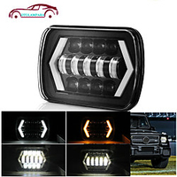 OTOLAMPARA 400W 7 Inches SUV Jeep LED Headlight H4 Multi-functional Double Colors Turn Signal DRL Lamp PK43T Headlamp Bulb 1pcs miniinthebox