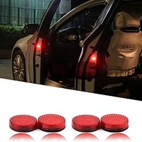 OTOLAMPARA 4pcs Universal LED Car Opening Door Safety Warning Anti-collision Lights Magnetic Sensor Strobe Flashing Alarm Lights Parking Lamp miniinthebox