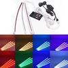 OTOLAMPARA 72W Car Styling Decorative Bulbs LED Interior Light IP67 Waterproof Ambient Lamps Voice Music Control Auto Colorful Strip Lights 4pcs miniinthebox