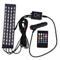 OTOLAMPARA Set of Car LED Atmosphere Lamp Kit 48W 7 Colors 16 Models Music Super Bright LED Interior Decoration Light Cool Funny Time Decoration Lamp Kit 0 Second Start 50000hrs Lifespan LED Light