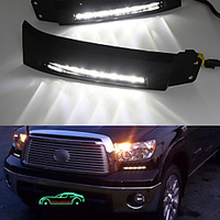 OTOLAMPARA Super Bright Lightnes Daytime Running Lights For Toyota Tundra LED DRL 2008-2013 Year Super Lightness 10W COB DRL Lamp 6000K White Color with Black Shell miniinthebox