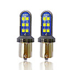 OTOLMPARA 2PCS Car LED Signal Light 1156 3030 12SMD Aluminium Heat Dissipation Two Sides Lightness LED Turn Signal 1156Y Amber Color Lightness