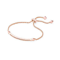 ott adjustable link chain bracelet for women,  fashion jewelry,  14k rose gold-plated