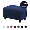 Ottoman Slipcovers Rectangle Gray Footrest Sofa Slipcovers Footstool Protector Covers Stretch Fabric Storage Ottoman Covers,  High Spandex Slipcover Machine Washable,  Ottoman L Size and XL Size